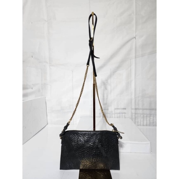 Authentic BURBERRY Shoulder/Crossbody Bag Leather Black - Picture 3 of 14